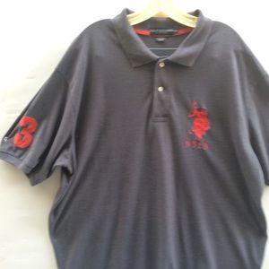 US Polo Assn Men Polo XXL Gray 60% Cotton 40% Poly
